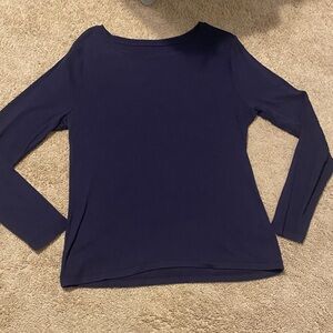 A New Day Dark Blue Long Sleeve Top